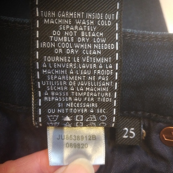 7FAMK Roxanne Ankle Skinny Dark Wash Raw Hem Size 25 Women Jeans - Picture 11 of 12